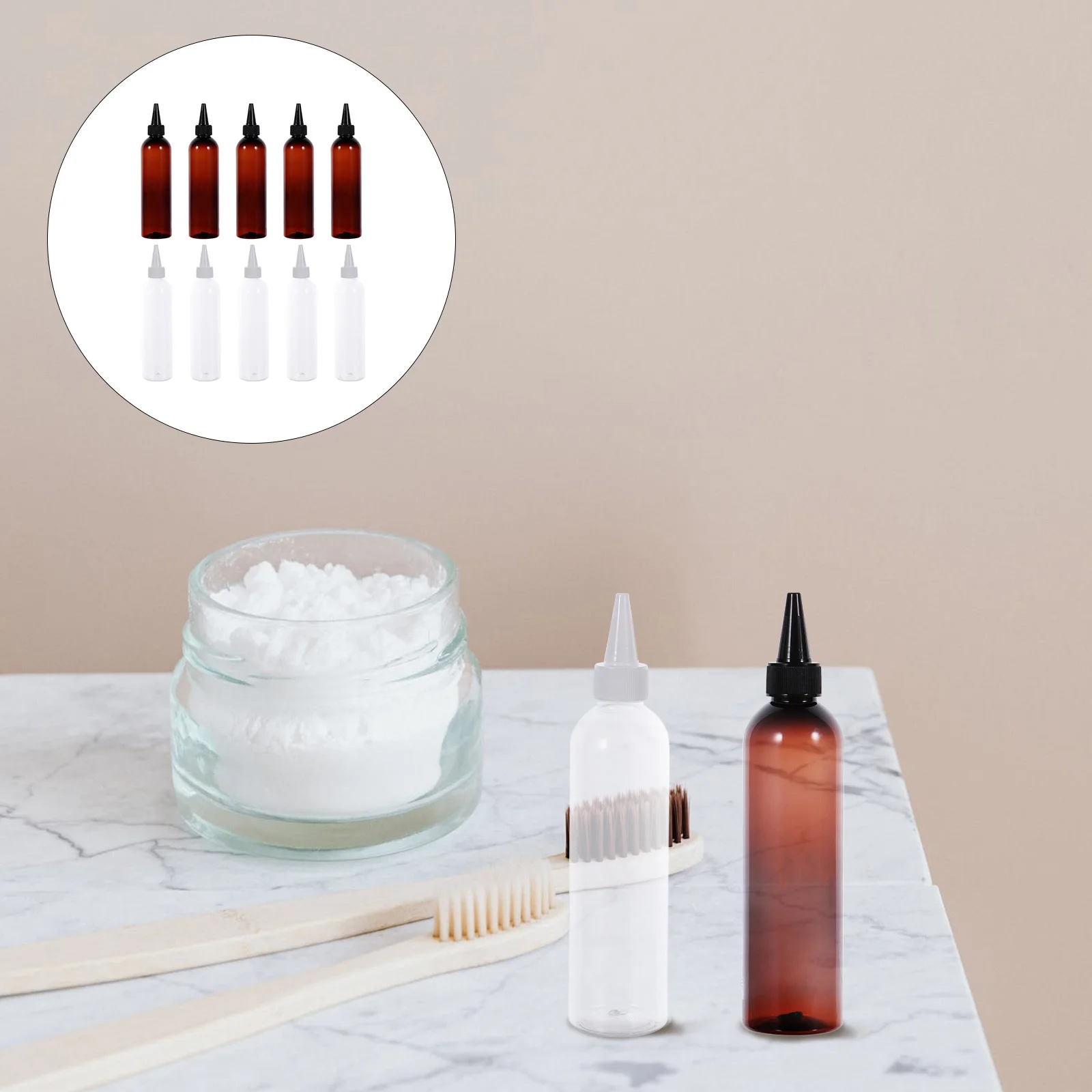 

10Pcs Portable Refillable Travel Bottles Leakproof Toiletry Containers for Shampoo Lotion Sunscreen Travel Size