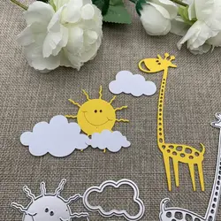 Giraffe sun clouds Metal Cutting Dies For DIY Scrapbooking Decorative Embossing Handcraft Die Cutting Template Mold
