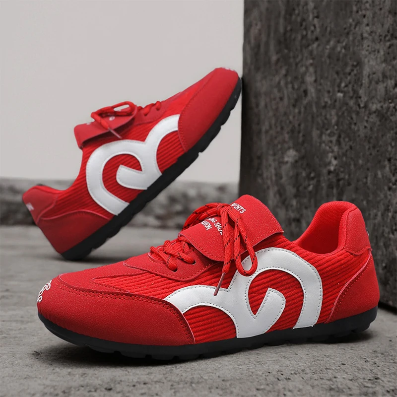 

College Style Red Sneakers Man Designer Shoes Plus Size 39-46 Comfortable Walking Shoes For Men Low Cut Flat Men Athletic Shoes