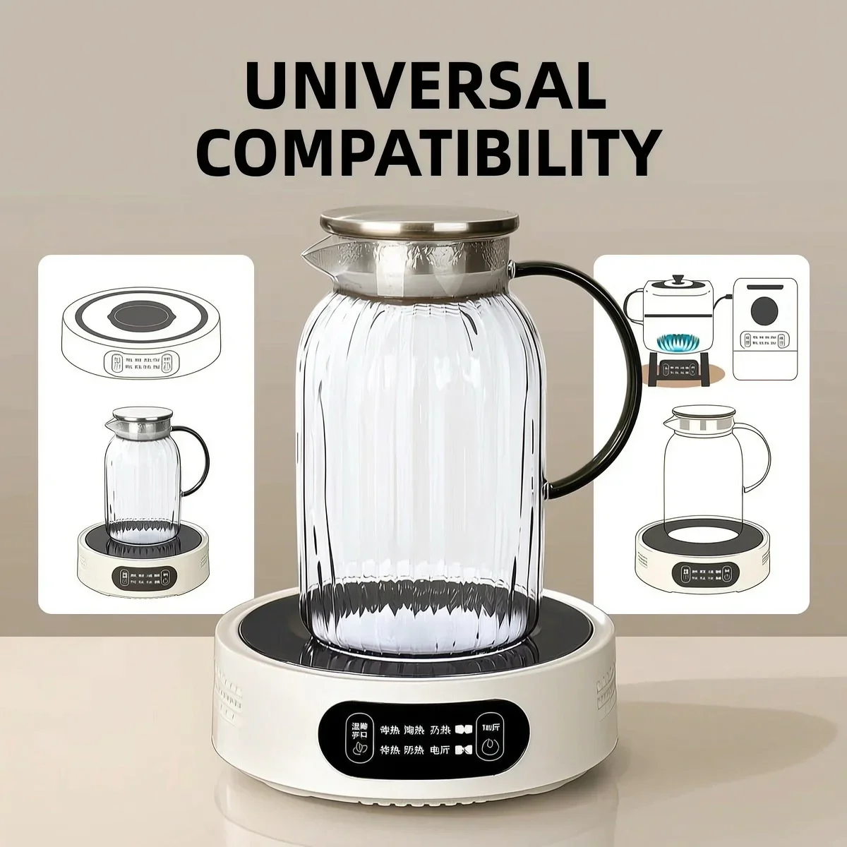 The large diameter mouth makes cleaning a breeze,while the widened curved handle offers a comfortable,non-slip grip.