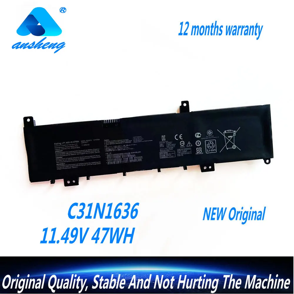 NEW C31N1636 Laptop Battery For Asus VivoBook N580VN N580VD NX580V X580V X580VN NX580VD7300 NX580VD7700 Series 11.49V 47WH