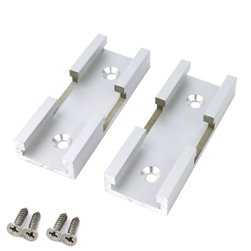 

HOT! Aluminium Alloy T-Track Cross Connecting Parts Woodworking T-Slot Miter Track Jig With Screws Carpenter Woodworking Tool