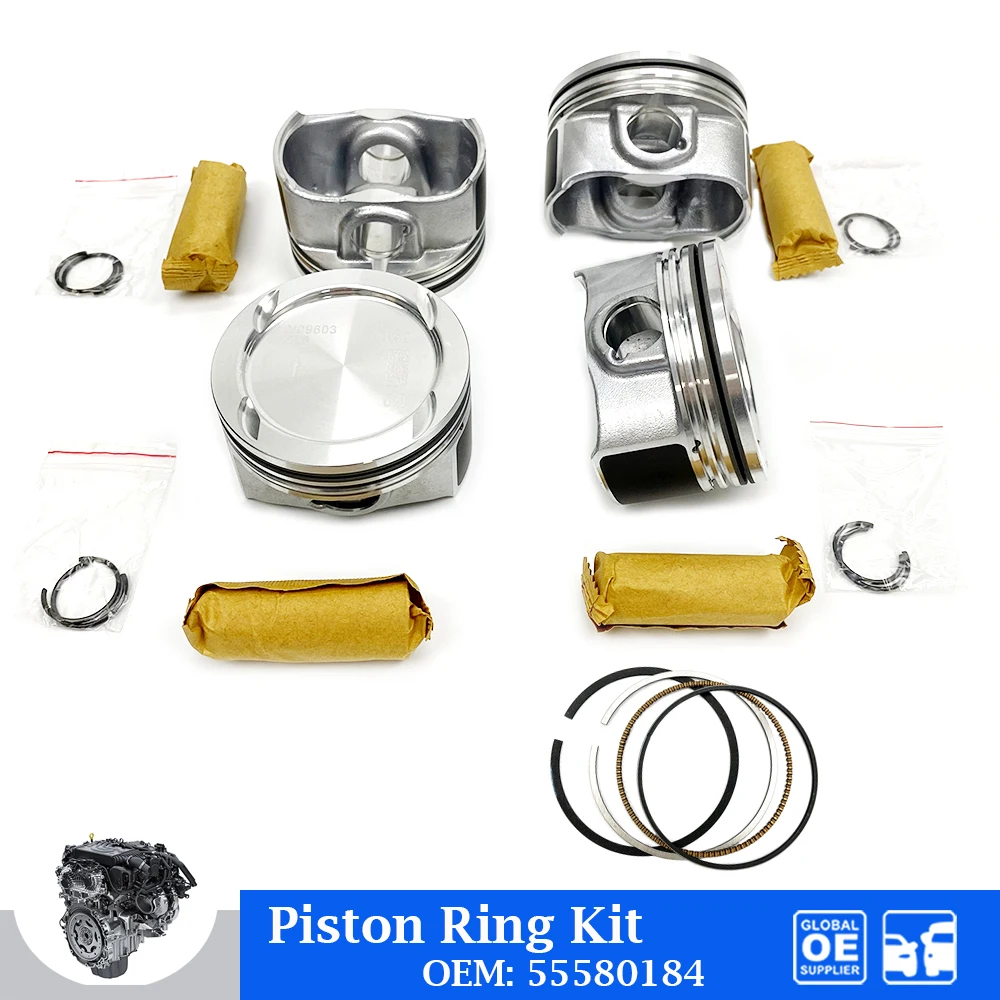 

Engine Parts Pistons With Rings Set For Buick Encore 1.4T LUJ Chevrolet Cruze Opel Astra Trax Car Accessories 55580184 25198520