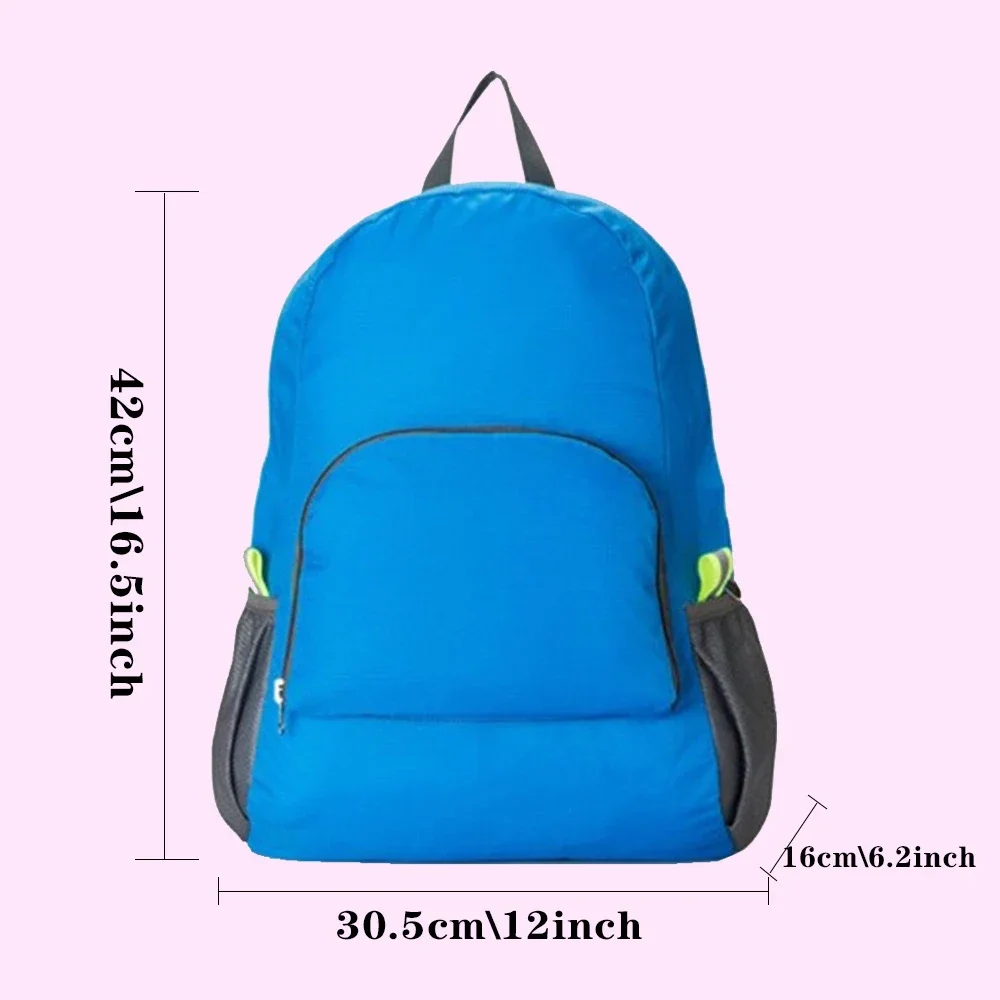 Lightweight Packable Backpack Foldable Ultralight Outdoor Folding shoulders Travel Daypacks Flower Color Letter Series Daypack