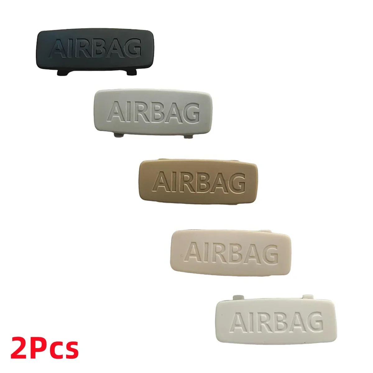 New 2Pcs AIRBAG A B C Pillar Airbag Emblem Cap For VW Golf 5 6 Jetta Passat Polo Touran Caddy 1K8853437 3C0853437C 5G0853437