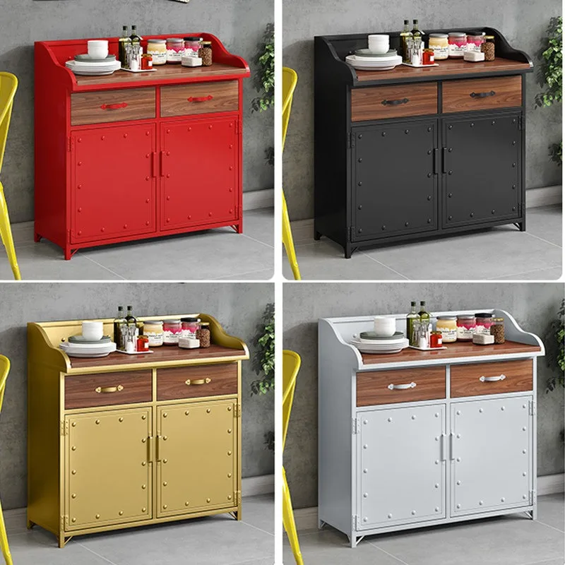 High-end hotel private room sideboard, outdoor metal sun-protective storage, home tea cabinet, restaurant and café side cabinet