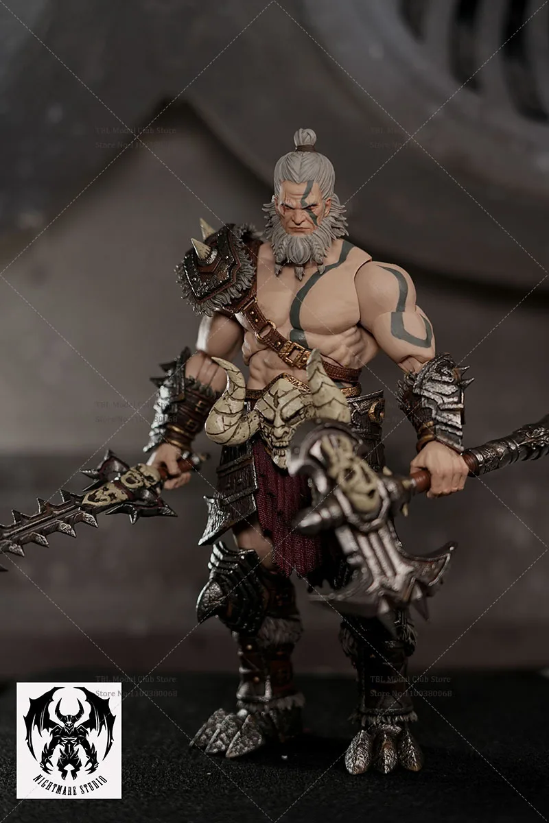 In Stock Nightmare Studio D20 1/12 Scale Classic Game Characters Barbarian Male Warrior Full Set 6Inch Action Figures Body Doll