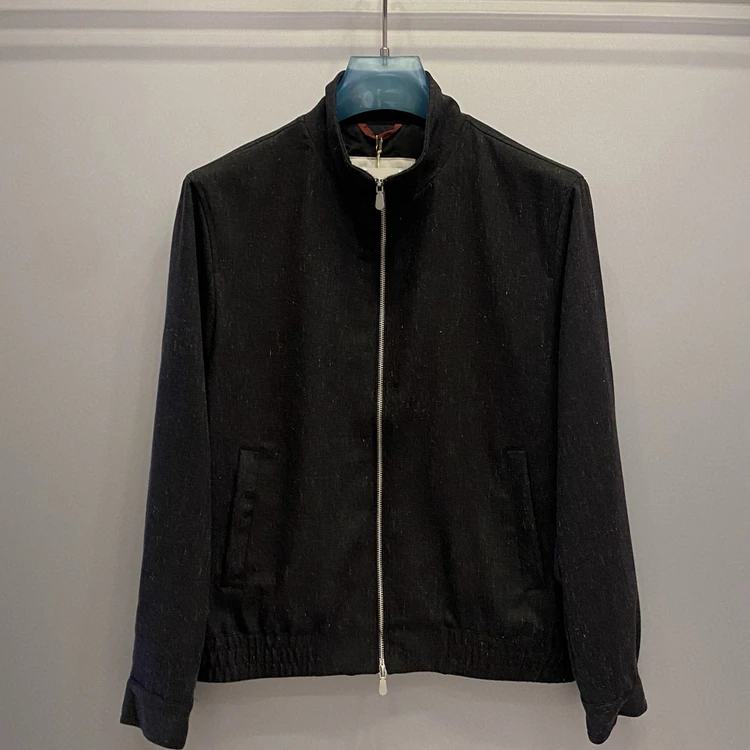 

BC linen stand-up collar solid color breathable casual men's jacket