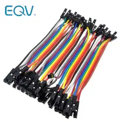 Cabo de fita Dupont para Arduino, Jumper Wire, 10cm, fêmea para fêmea, F-F, 40pcs