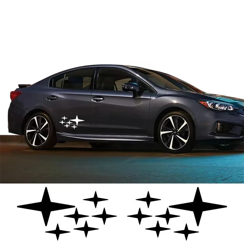 

2PCS Car Side Door Creative Stars Stickers Auto Accessories For Subaru Impreza WRX STI GDB GVB VA 2018 2009 2008 2014 2002 2015