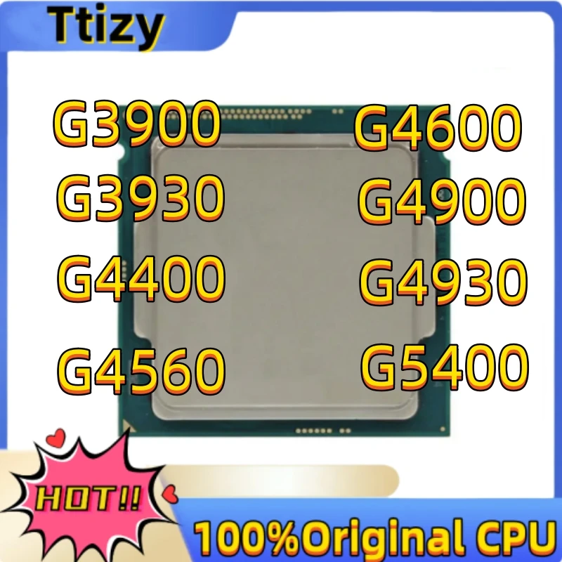 Intel Original G3900 G3930 G4400 G4560 G4600 G4900 G4930 G5400 cpu