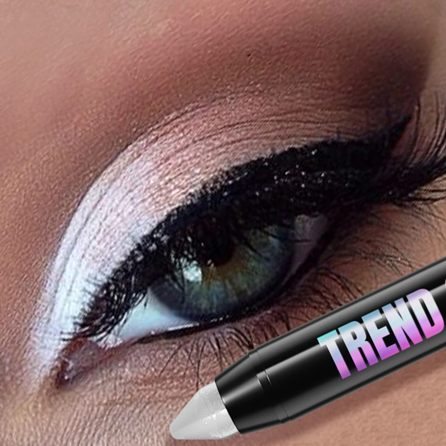 Wasserdichte Lidschatten-Sticks, langlebig, hochpigmentiert, schimmernd, matt, braun, weiß, rosa, Lidschattenstift, Kreide, Augen, koreanisches Make-up