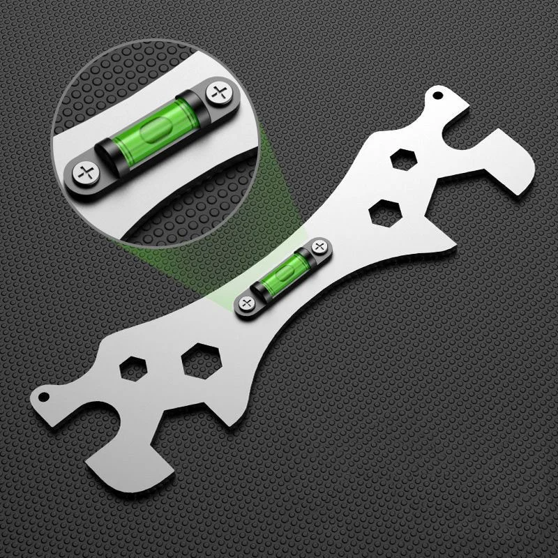 Mini Adjustable Bathroom Adjustable Wrench Multifunctional Bend Angle Leveling Wrench Aluminum Spanner Bathroom Repair Tool