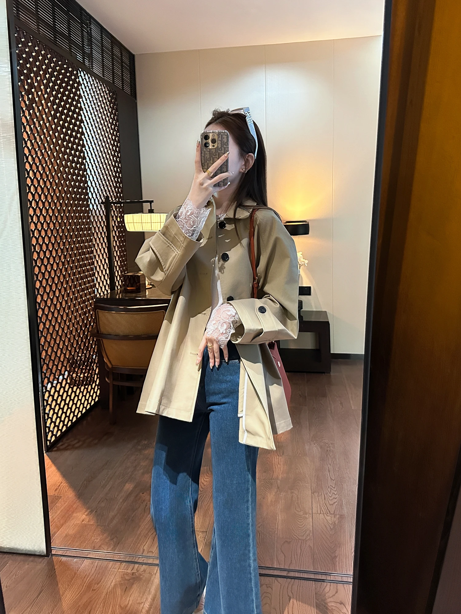 

You See Comfortable And Sli ort Khaki Coat Ele And Dry Busin Commuter Sle Women's Faion Outerwear