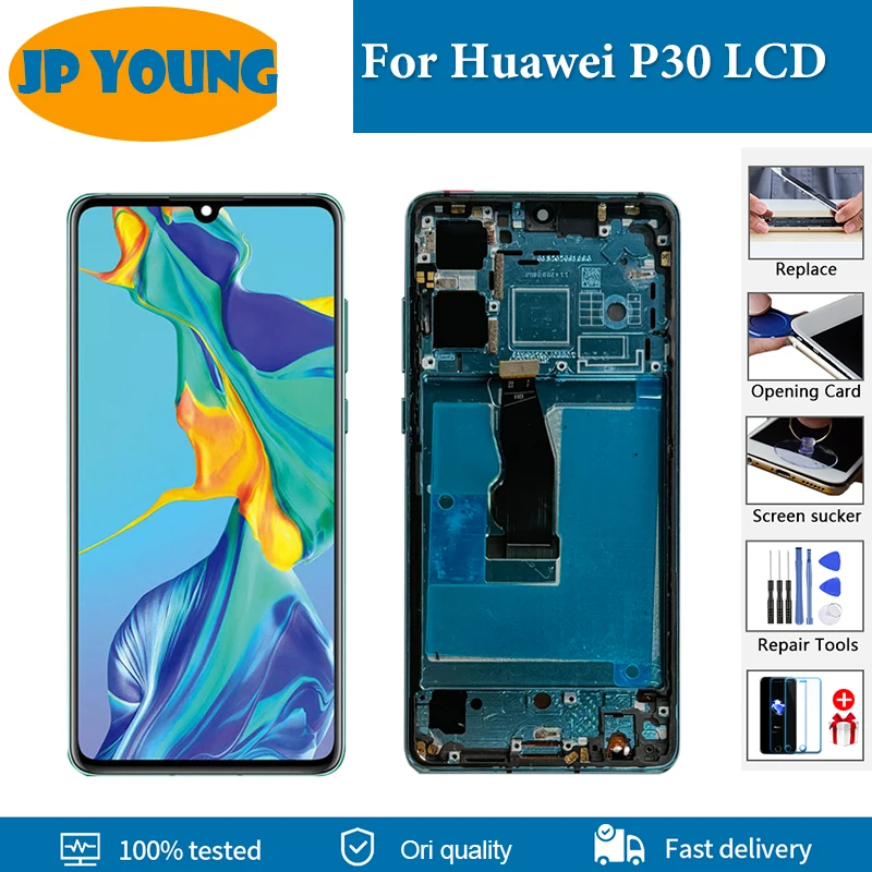 6.1‘’Original LCD For Huawei P30 LCD For Huawei ELE-L29 LCD Touch Screen With Frame Digitizer ELE-TL00 / ELE-AL00 / ELE-L04 LCD