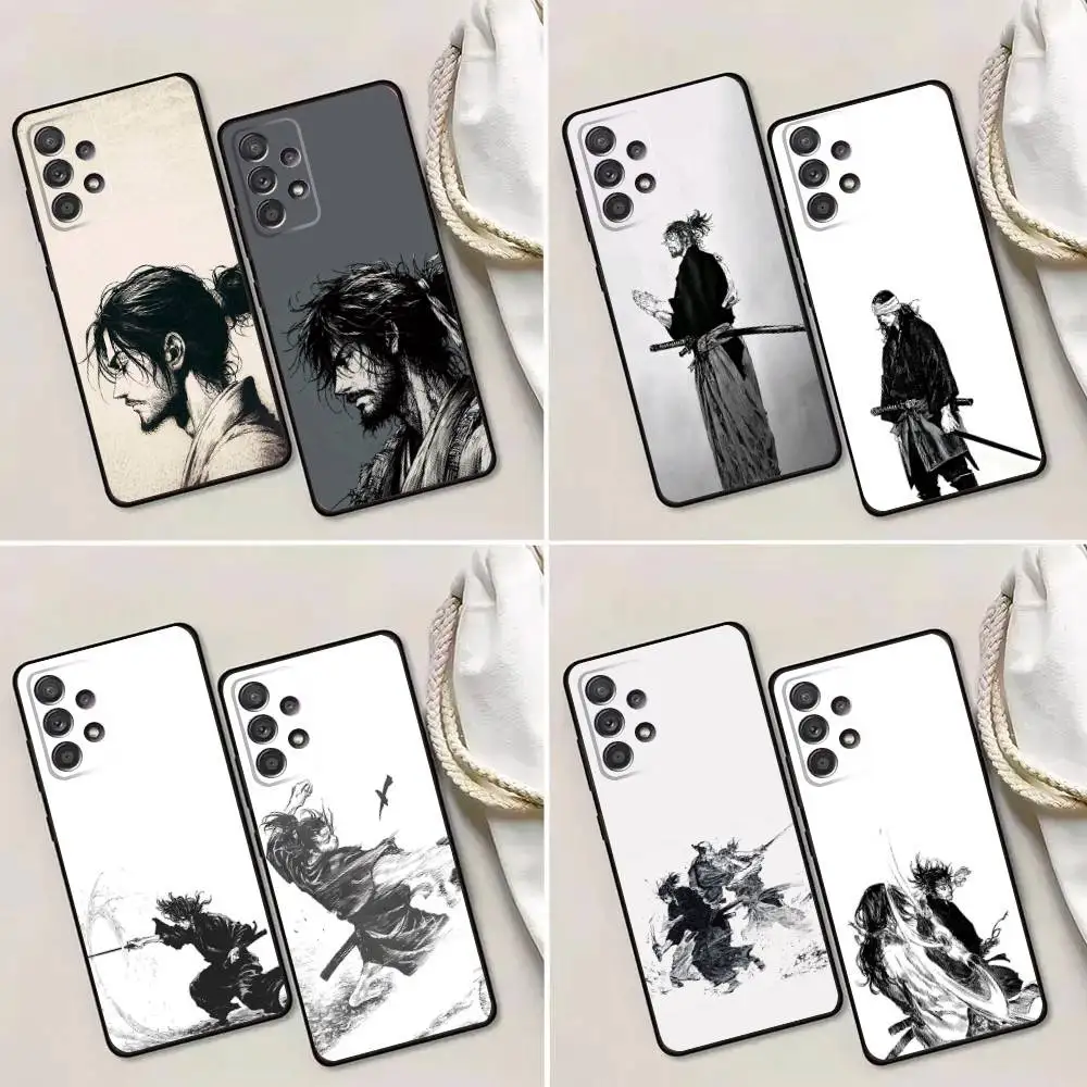

M-Miyamotos Anime M-Musashi Phone Case For Samsung Galaxy A13,A21s,A22,A31,A32,A52,A53,A71,A80,A91 Soft Black Phone Cover
