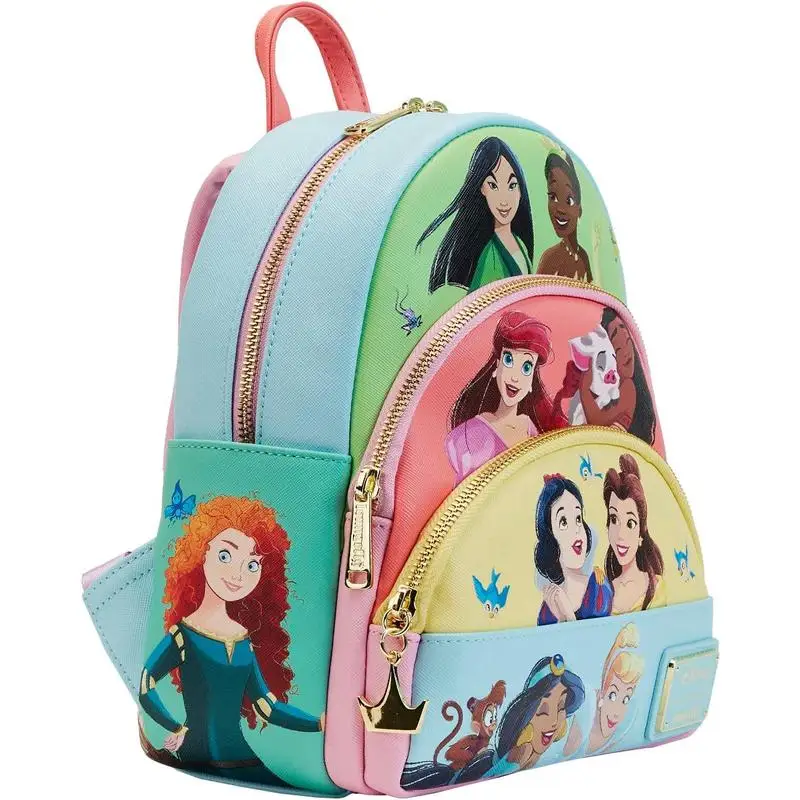Zaino Disney Loungefly Princess - Zaino ufficiale multitasche per ragazze, zaino da viaggio regalo di compleanno