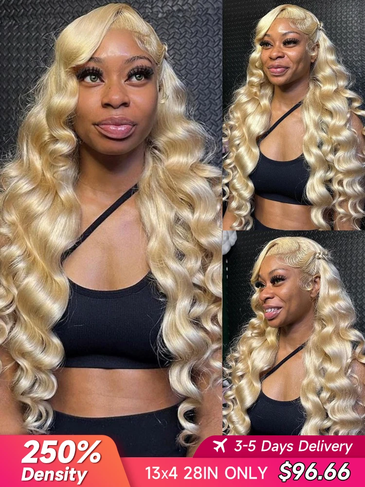 30 40 Inches Real 250% Density Honey Blonde 613 Hd Lace Frontal Wigs 13x4 13x6 360 Brazilian Body Wave Human Hair Wigs for Women