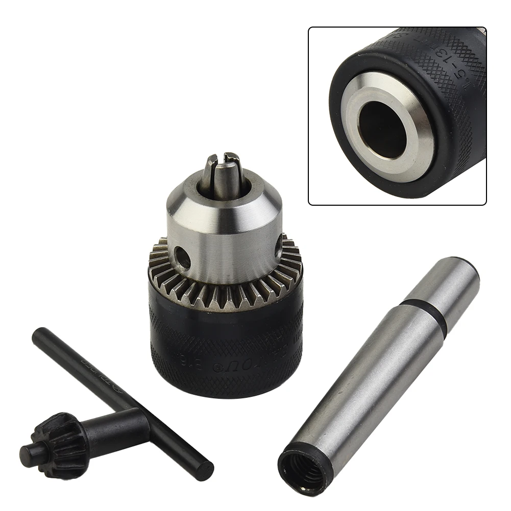 

Reliable Drill Chuck Tool Fits MT2 For Morse Taper Capacity from 5/64 to 1/2 Includes For Lathe Key for Convenience