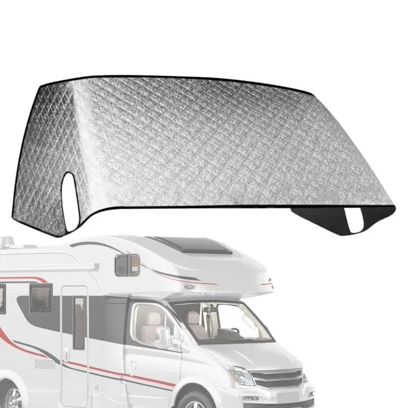 Motorhome Front Window Sunshade Cover Magnetic RV Snow Windshield Cover 4 Layers UV-Proof Dustproof Frost Guard