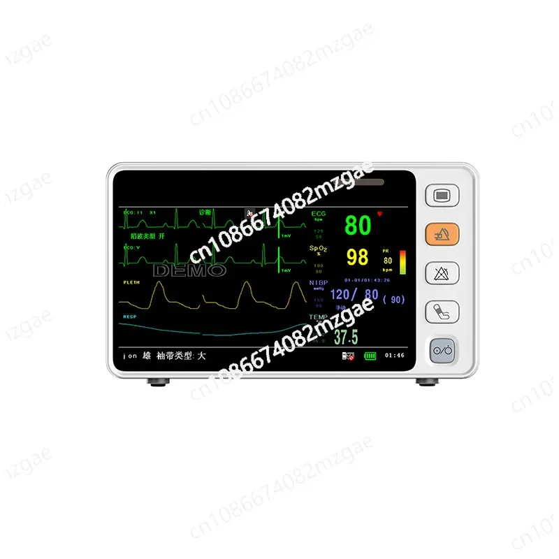 Veterinary Monitor 5-inch Touch Screen Animal ECG Monitor Pet Multi-parameter Monitor