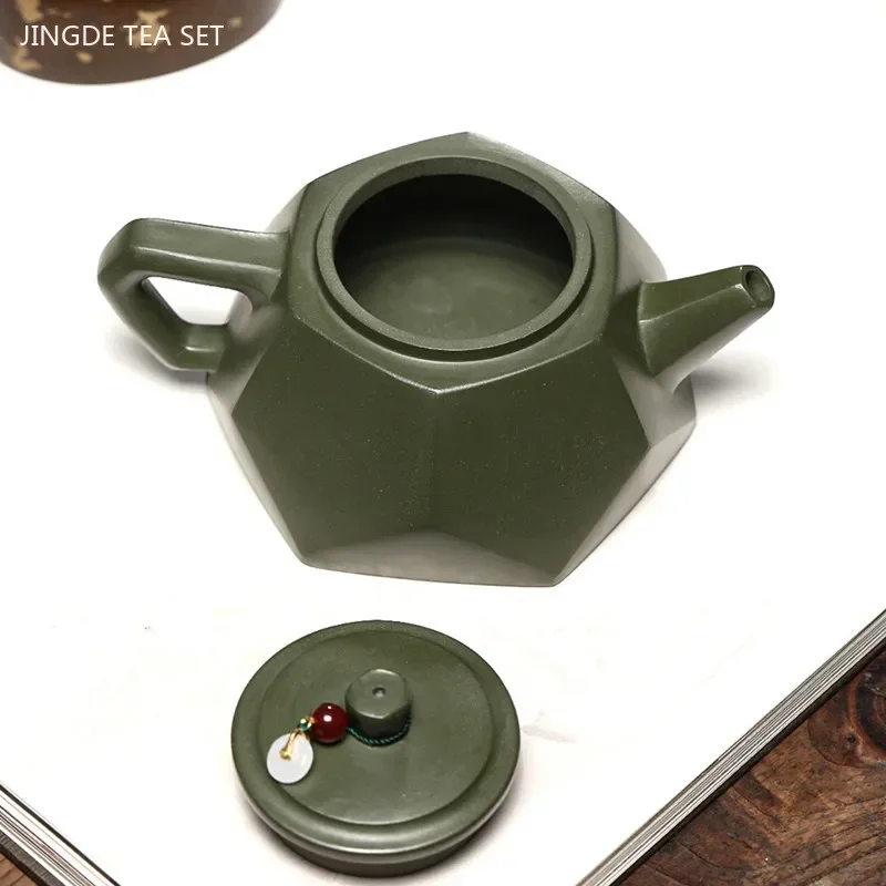 230ml Yixing Purple Clay Filter Tea Infuser Chinese Zisha Teaware Handmade Green Mud Tea Pot Household Custom Beauty Teapot