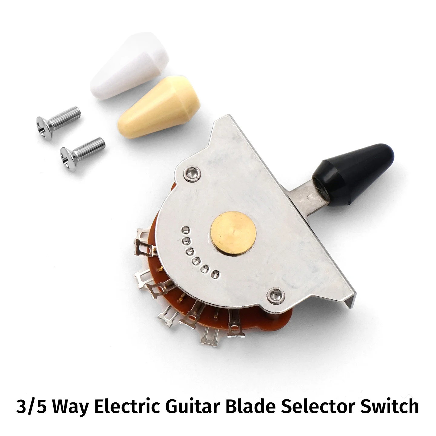Electric Guitar Blade Selector Switch 3/5 Way, Vintage Open Frame Pickup Switch with Lever Tip and Mounting Screws