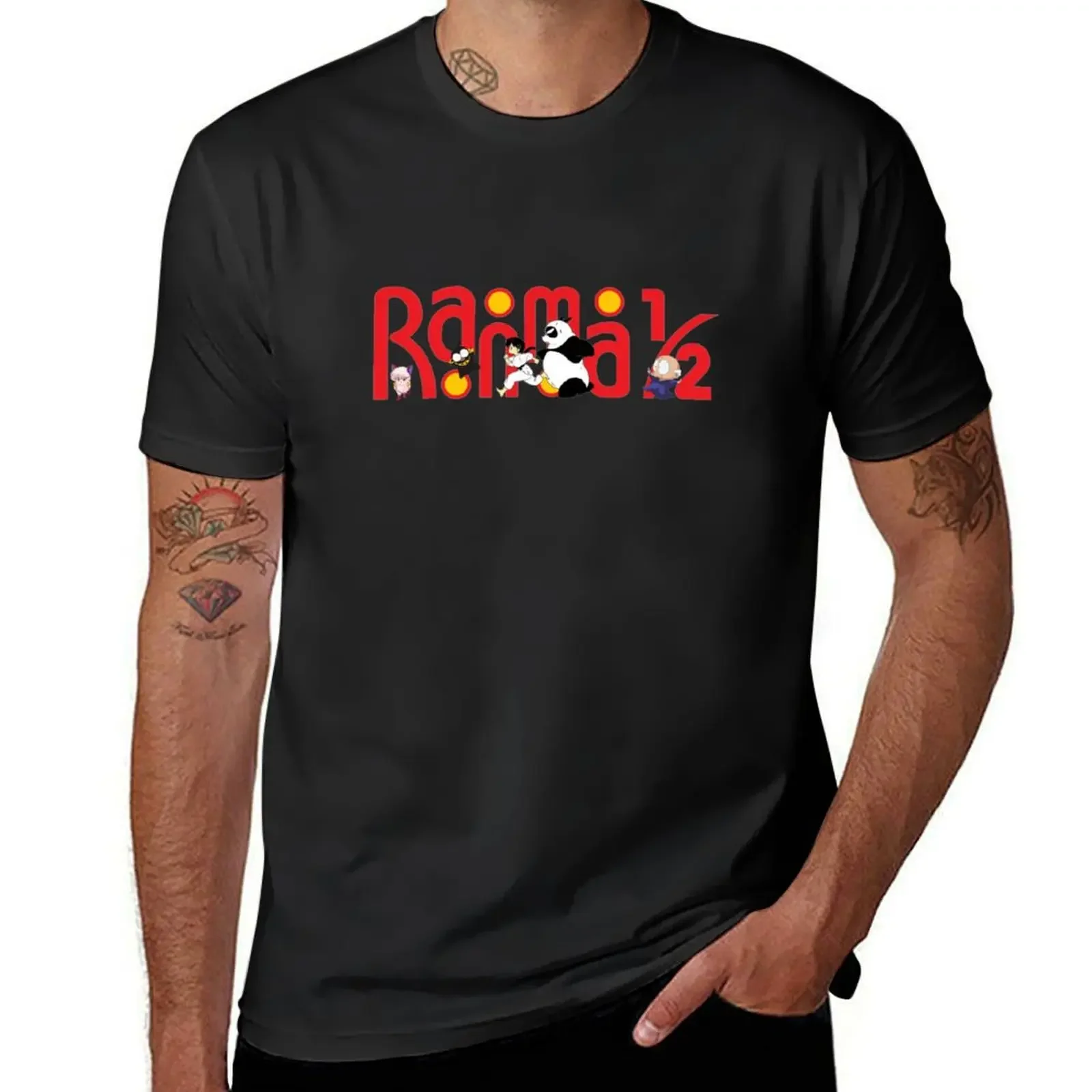 Ranma 1/2 Funny Logo (Yellow Backround) - ORIGINAL DRAWN by SillyFun.redbubble.com T-Shirt funny gifts cotton t shirt men