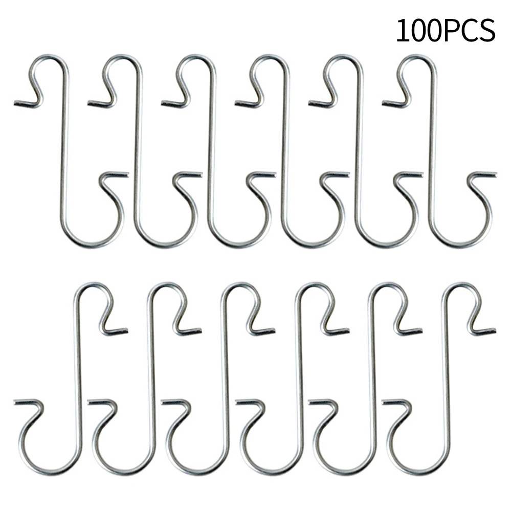 

S-образная вешалка, Рождественский крючок, 100 шт., рождественские чулки, украшение для рождественской елки, крючок, сезонный декор