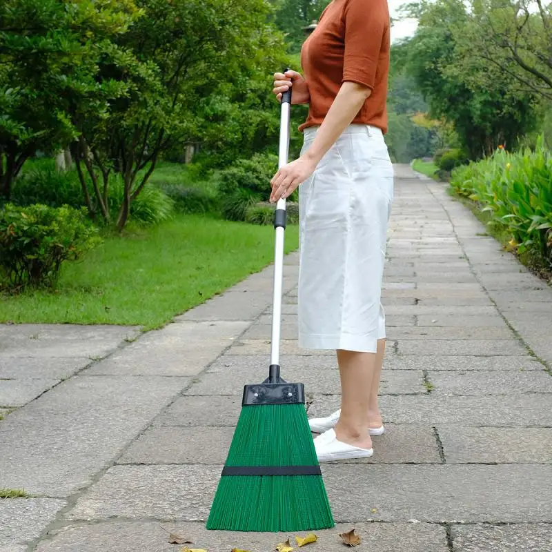 Plastic brush telescopic outdoor broom street broom Household cleaning sweeping courtyard gardening tools park Grass sweeping