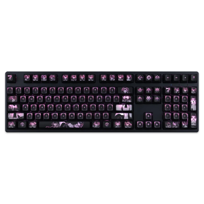 1 Set Genshin Impact Haagentus Backlit Keycaps For Logitech G610 G Pro X Razer BlackWidow Huntsman Corsair K70 K95 K100 Key Caps