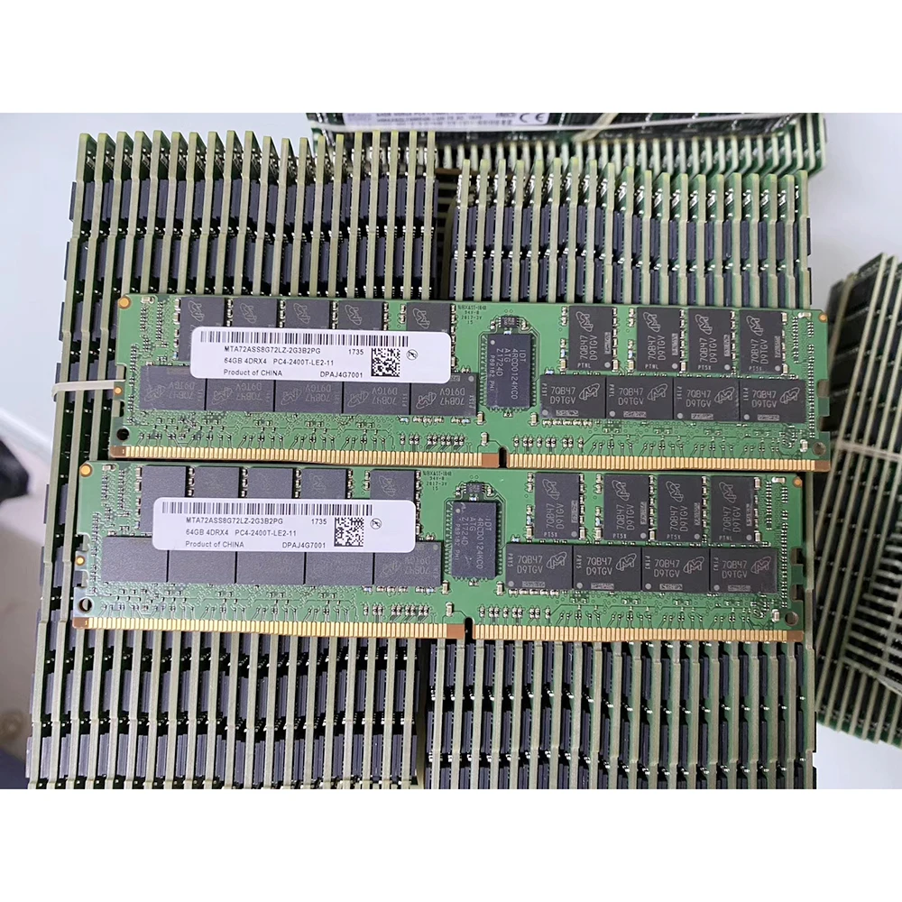 1PCS RAM 64G 64GB 2400T DDR4 2400 4DR×4 RECC RDIMM per memoria server MT MTA72ASS8G72LZ-2G3B2PG