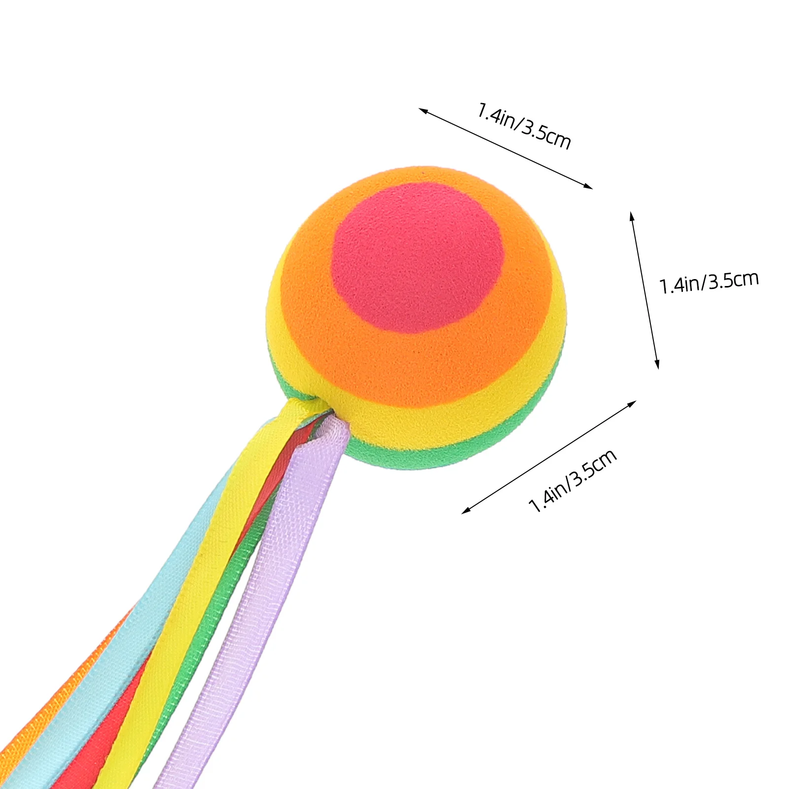 เสาอากาศรถยนต์ตกแต่ง ดีไซน์ทรงลูกบอลสีรุ้ง วัสดุทนทานสำหรับสัตว์เลี้ยง ไม่ต้องใช้เครื่องมือ ใช้ได้กับรถยนต์ทุกประเภท