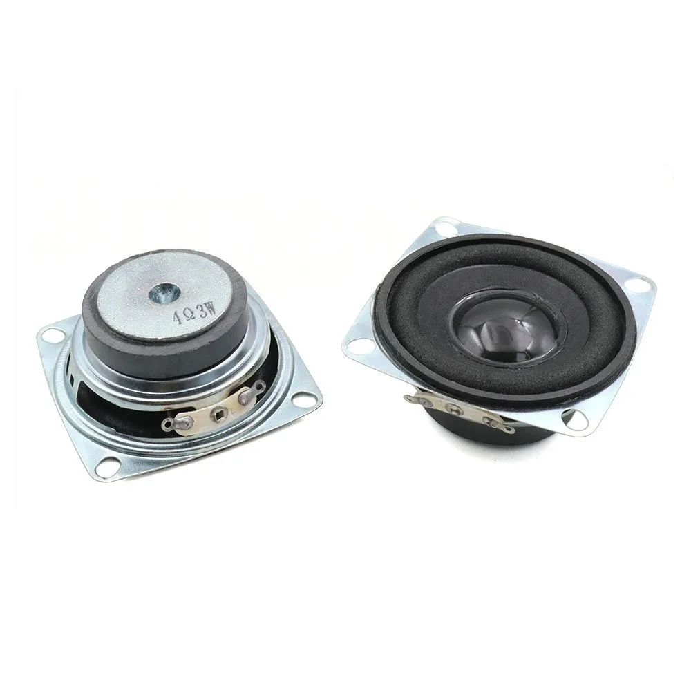 10PCS 52MM square speaker 4 ohms 3 watts 35 external magnetic speaker speaker 2 inches 4R3W full range with mounting hole