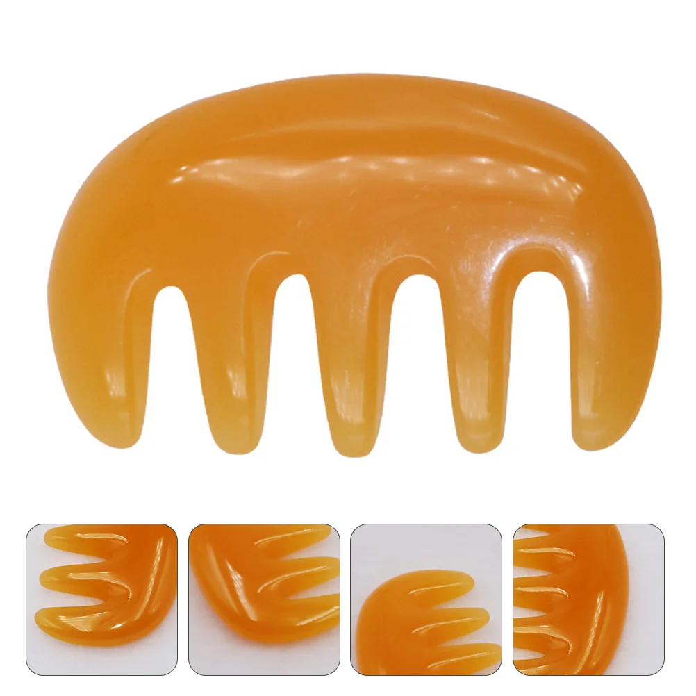 

Pet Hair Removal Tool Five-tooth Massage Comb Women Scalp Shell Anti-static Orange