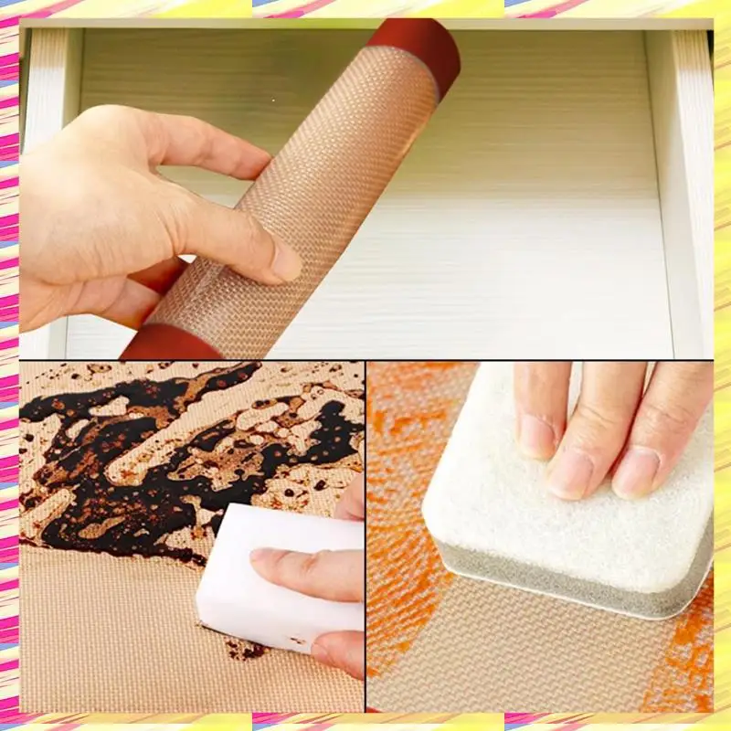 ABJJ 3PCS Silicone Baking Mat Reusable Baking Mat Non-Stick For Baking Oven Baking Sheet For Making Cookies Macaroons B