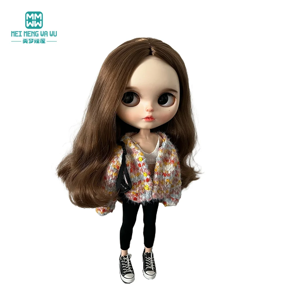 Blyth pakaian boneka Fashion rajut, mantel, jaket, Hoodies, legging, tas, Fit Azone, aksesoris boneka oitsu hadiah gadis