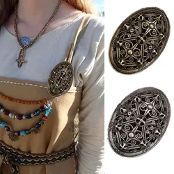 Vintage Scandinavian Shield Brooch Norse Mythology Celtic Metal Brooch Punk Amulet Pin for Men
