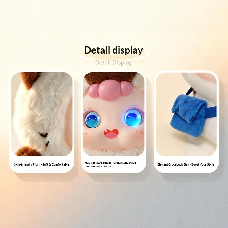 Juguete de Peluche con IA, Robot con Voz, Diálogo, Compañero Emocional, Conexión Bluetooth y Wifi, Respuesta Táctil, Mascota Electrónica para Adultos