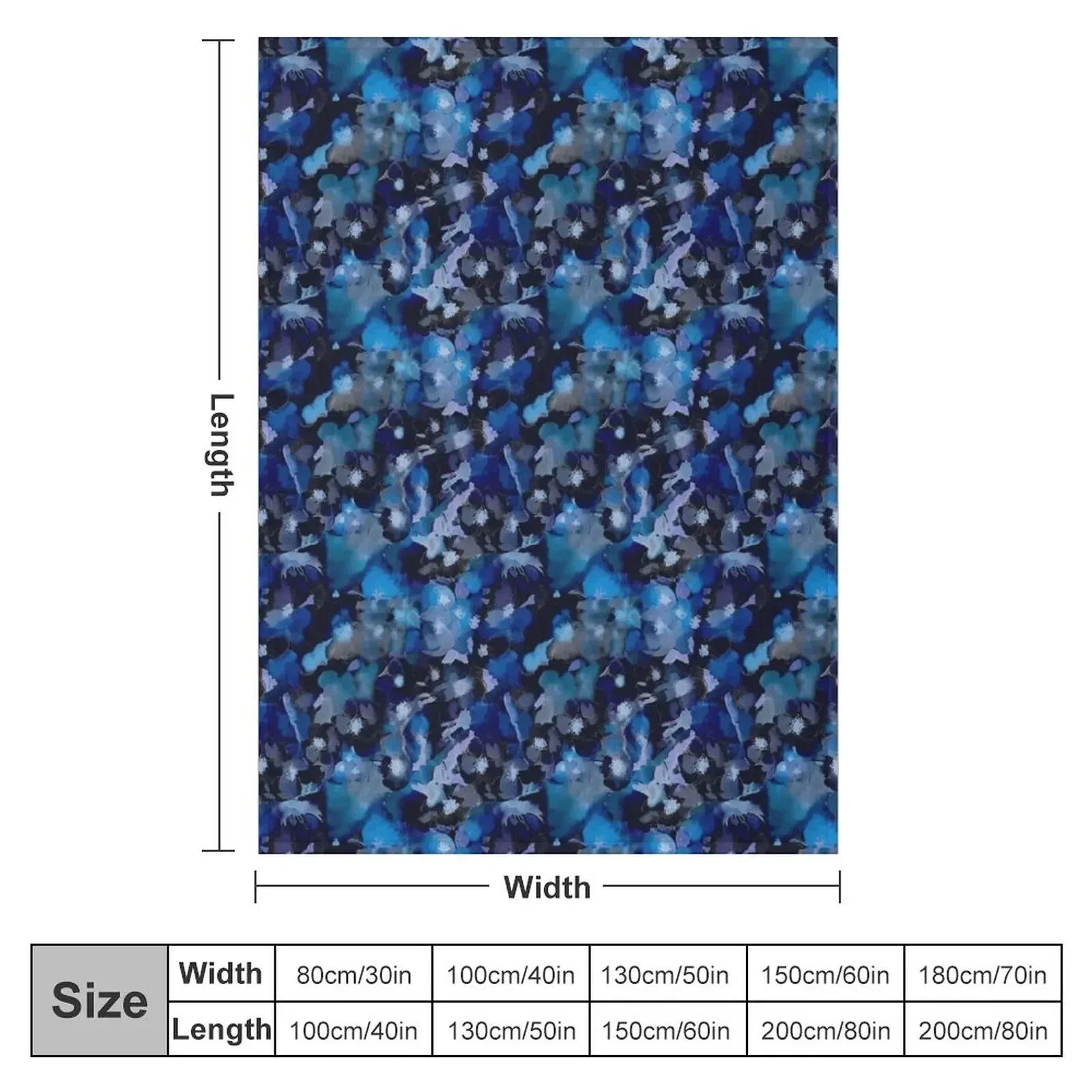 New Wild Rose Blue Throw Blanket warm for winter Decorative Sofa Blankets