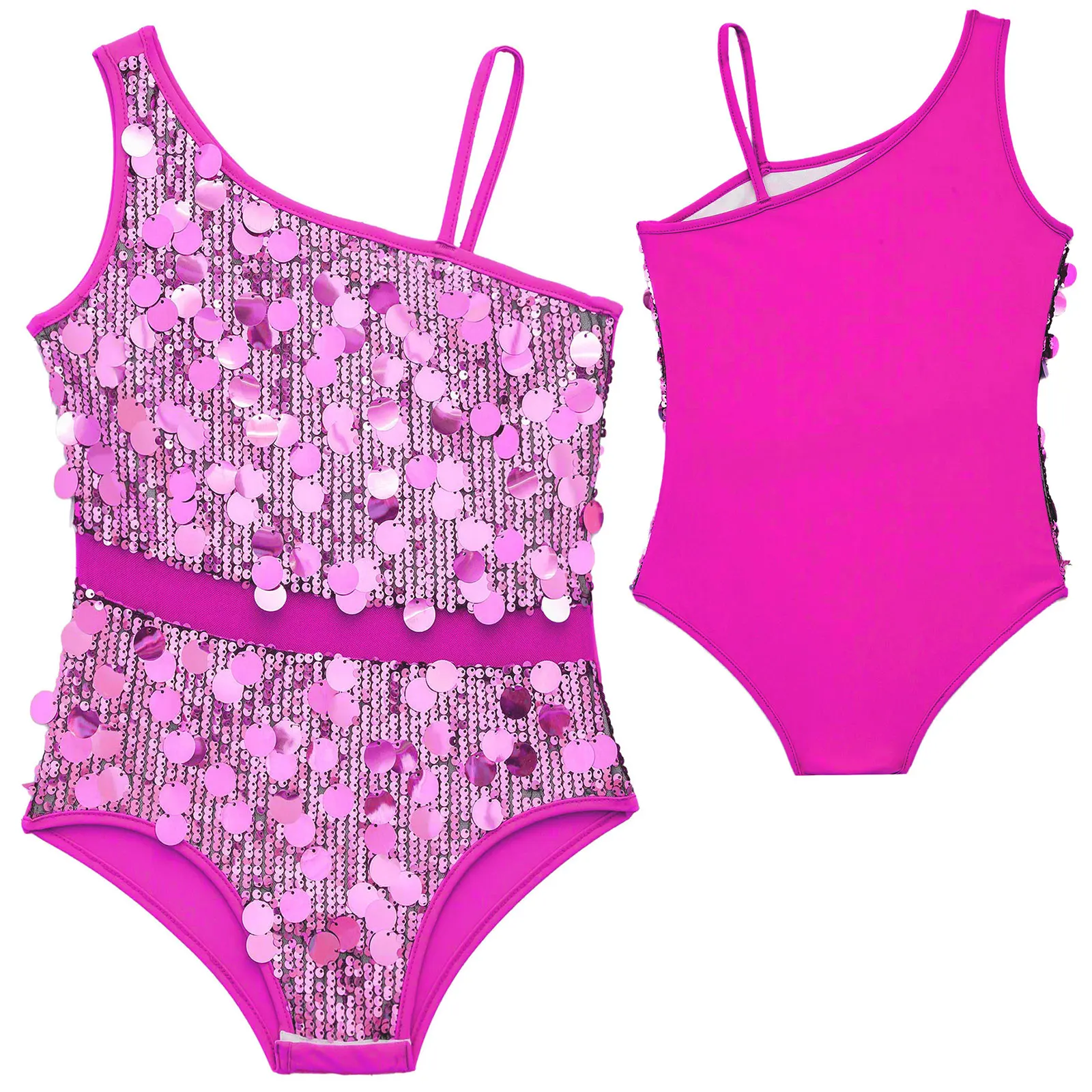 Crianças tutu ballet dança collant ginástica bodysuit meninas lantejoulas brilhantes macacão desempenho patinação artística dancewear