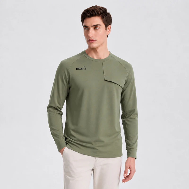 

LUCEN Spring/Summer New Model Outdoor Sports Mountaineering Fitness Quick-Drying Long-Sleeved T-Shirt for Leisure Running Tops