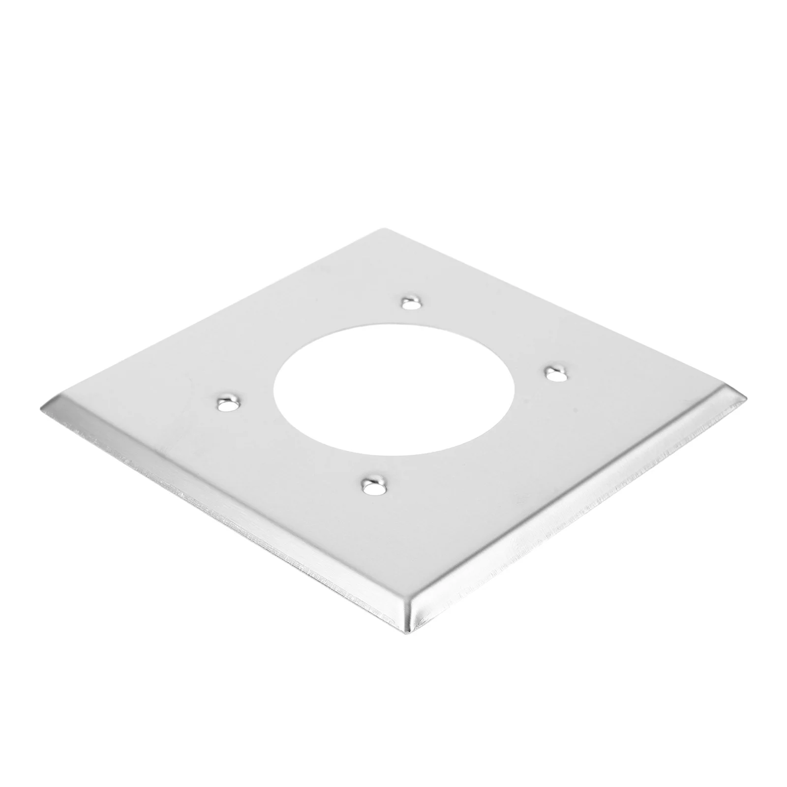 

Receptacle Wall Plate Stainless Steel Unbreakable Decorative Outlet Cover 2.13 Inch Hole for Bedroom Kitchen Electrical Switch