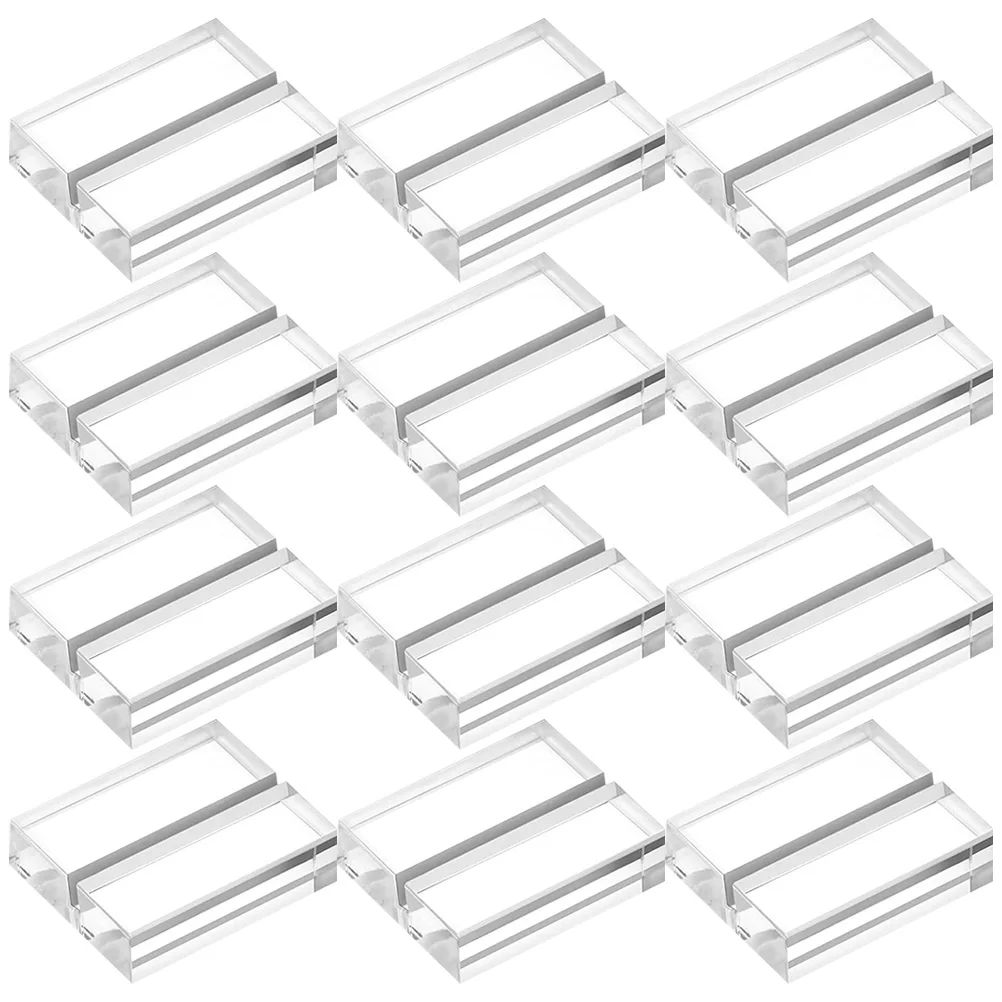 

12 Pcs Wallet Acrylic Business Card Holder Clear Number Cards Wedding Table Sign Holders