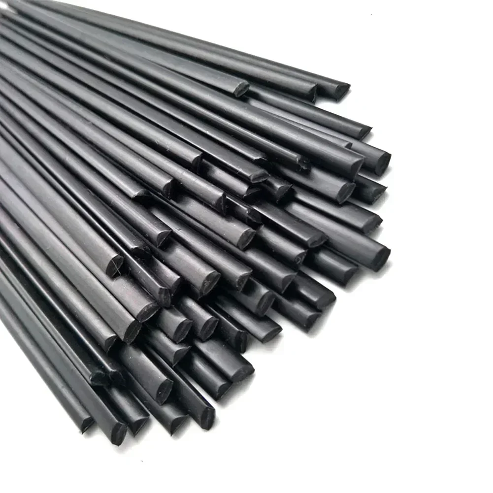 15Pcs ABS Plastic Welding Rods 3mm 50cm Length Triangular Shape Welding Sticks Black For Motorcycle Motorbike Fairings Repairs