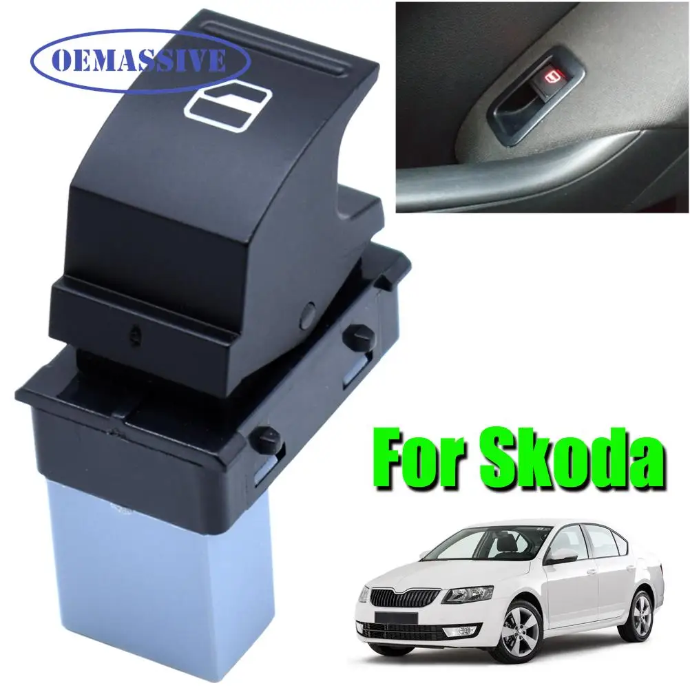 OEMASSIVE 1X Power Window Switch Electric Control Lifter Button Passenger Side 3 Pins For Skoda Octavia  Fabia Superb Roomster