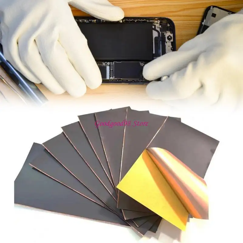 Thin 0.1mm Coppers Foil Cooling Tape 100x100 100x200mm For Phones Tablets And Electronics 