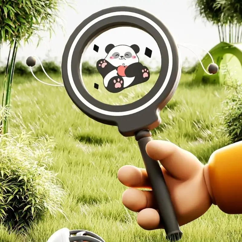 D7YD Baby Cartoon Panda Rattle Toy Plush Instrumento Musical Recém -nascidos Presente