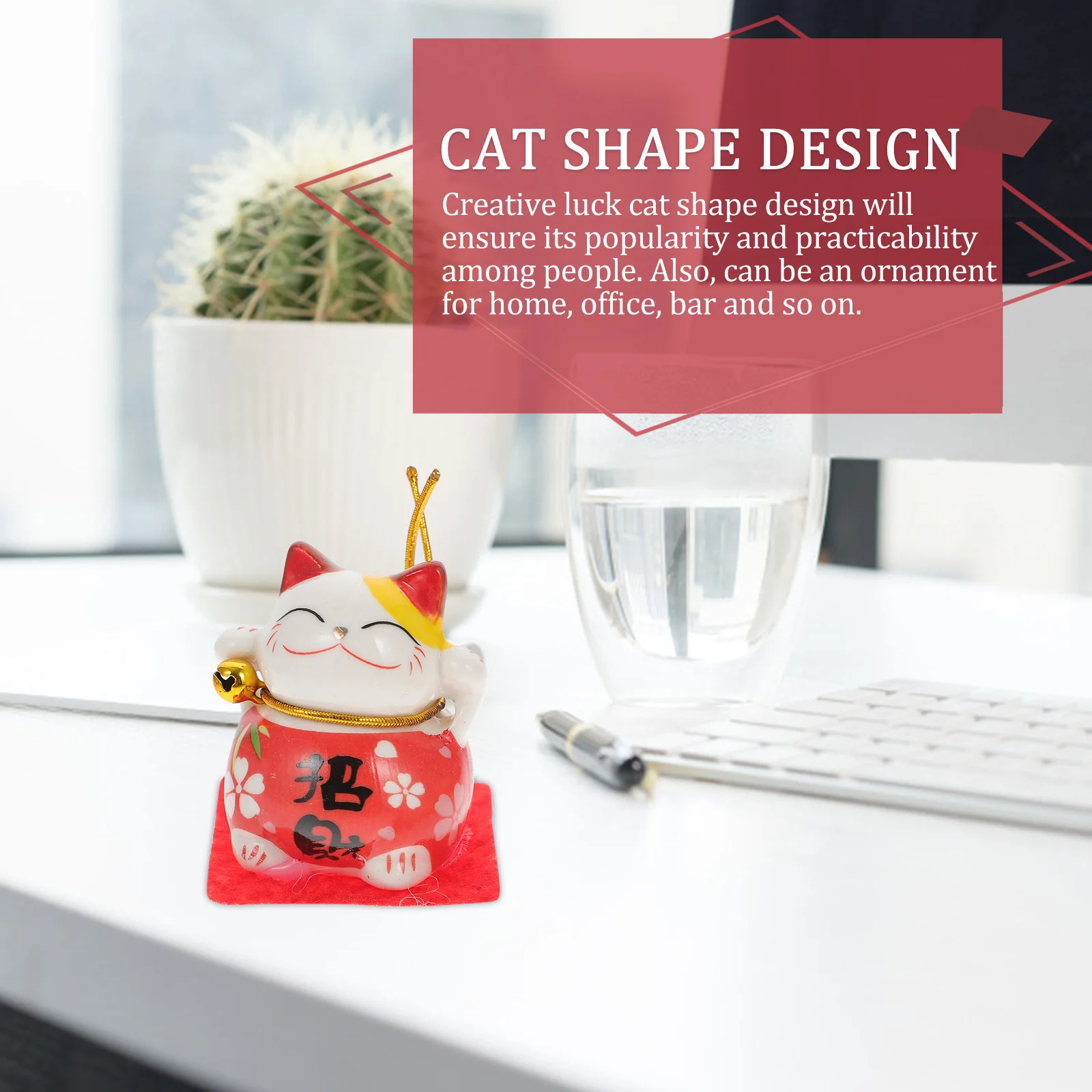 

5Pcs Cat Figurines Home Desktop Car Ornament Unique Luck Blessings Fine Craftsmanship Luck Cat Figurines