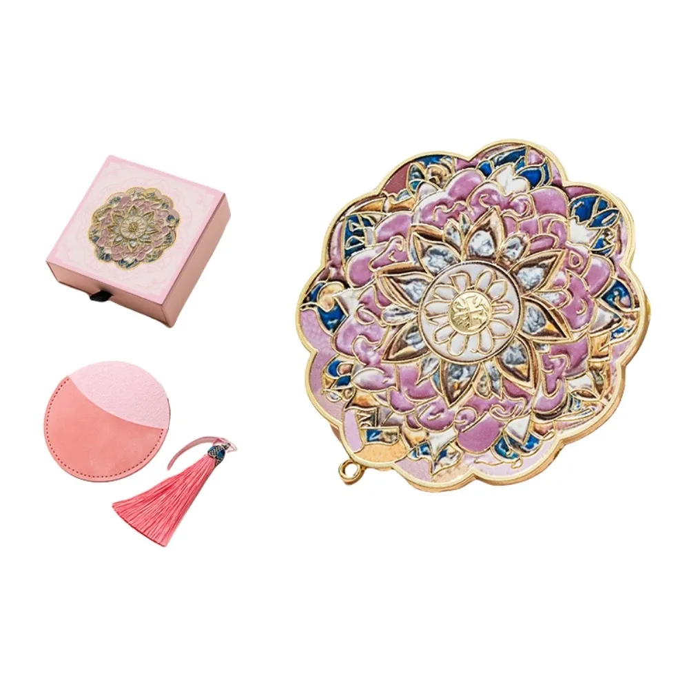 

Classical Exquisite Chinese Style Mirror Copper Tassel 3D Flower Makeup Mirror HD Makeup Tool Vintage Mirror Makeup